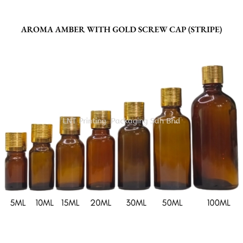 Aroma Amber Gold Screw Cap ( Stripe)