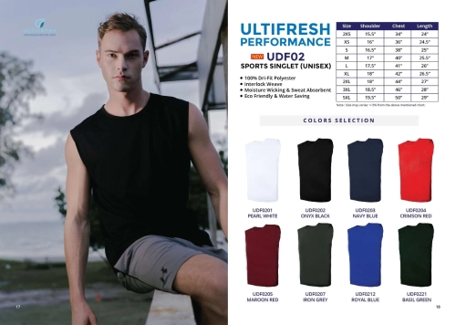 UDF02 SPORTS SINGLET (UNISEX)