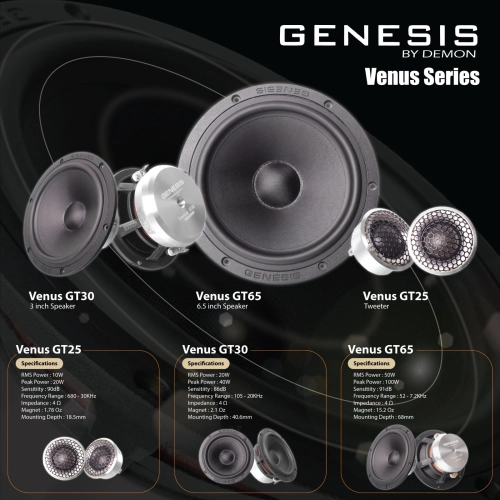    Hi-End SQ 3-Way system - Venus GT65 Venus GT30 Venus GT25