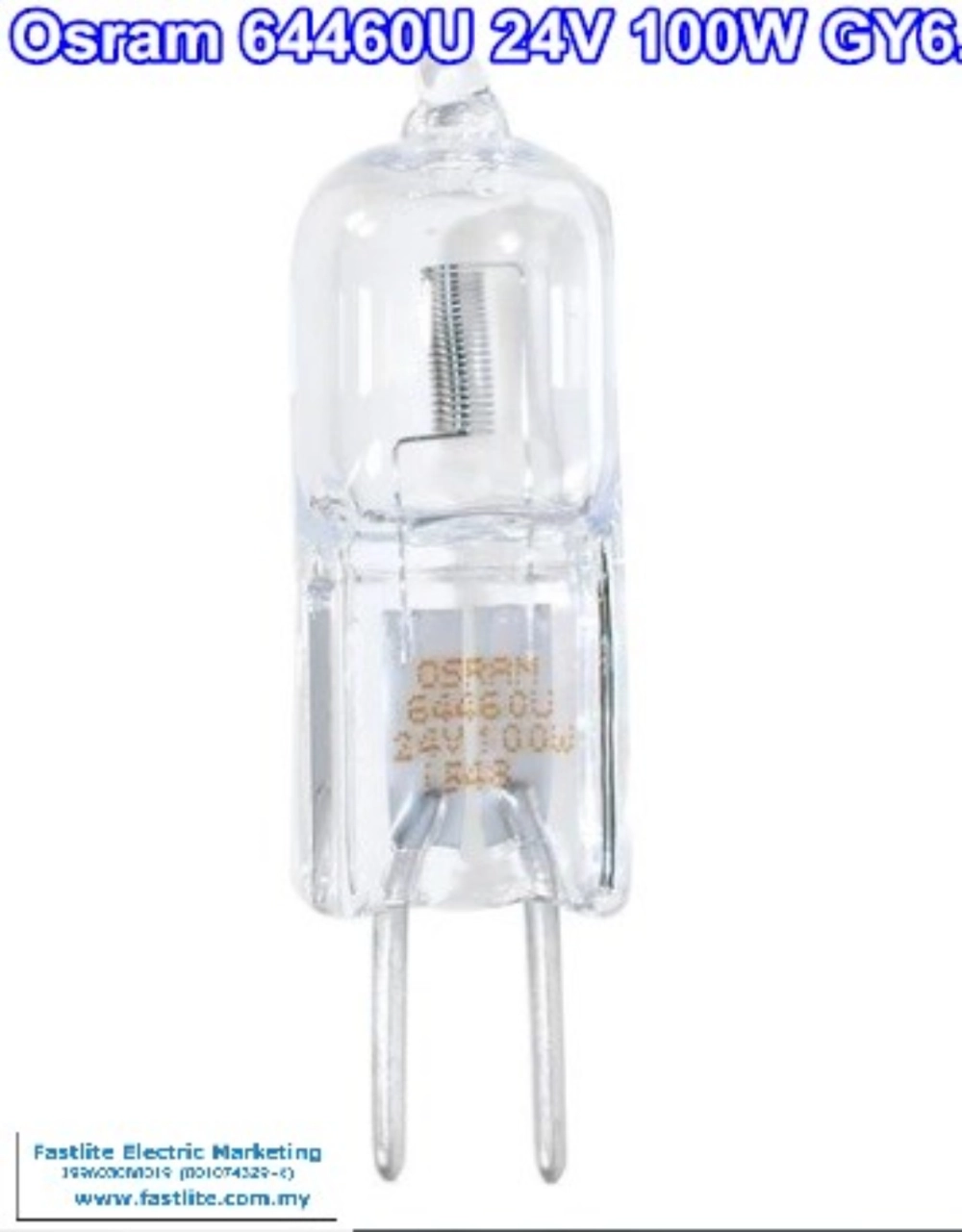 Osram 64460U 24V 100W GY6.35 Halostar Capsule