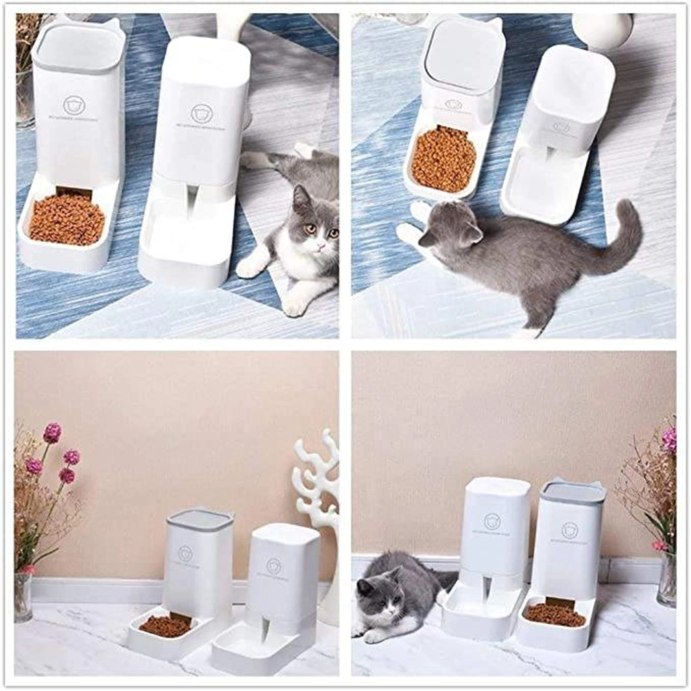 3.8L Large Pet Food Feeder Water Feeder Cats Food Bowl Water Dispenser / Bekas Makan Minum Kucing