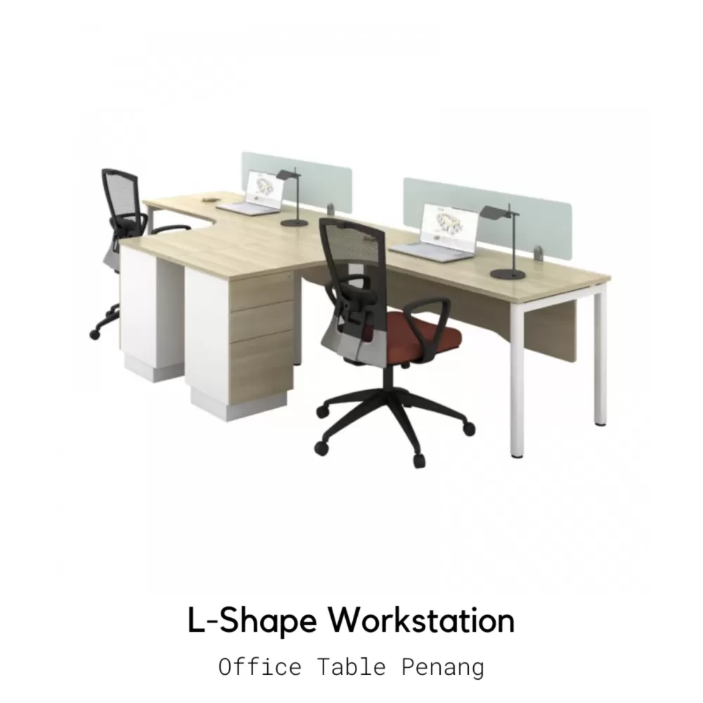 L-Shape Workstation | Office Table Penang | Office System Penang