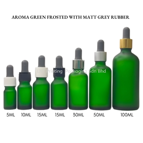 Aroma Green Frosted Bottle with Matt Grey Rubber 