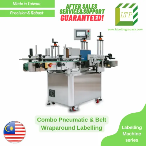 Combo Pneumatic & Belt Wraparound (Round Bottle) Labelling Machine