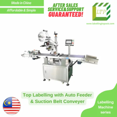 Auto Feeder Top (Box/Flatbags) Labelling with Suction Belt Conveyor System