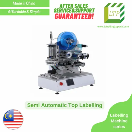  Semi Automatic High Precision Top Flat  Labelling Machine