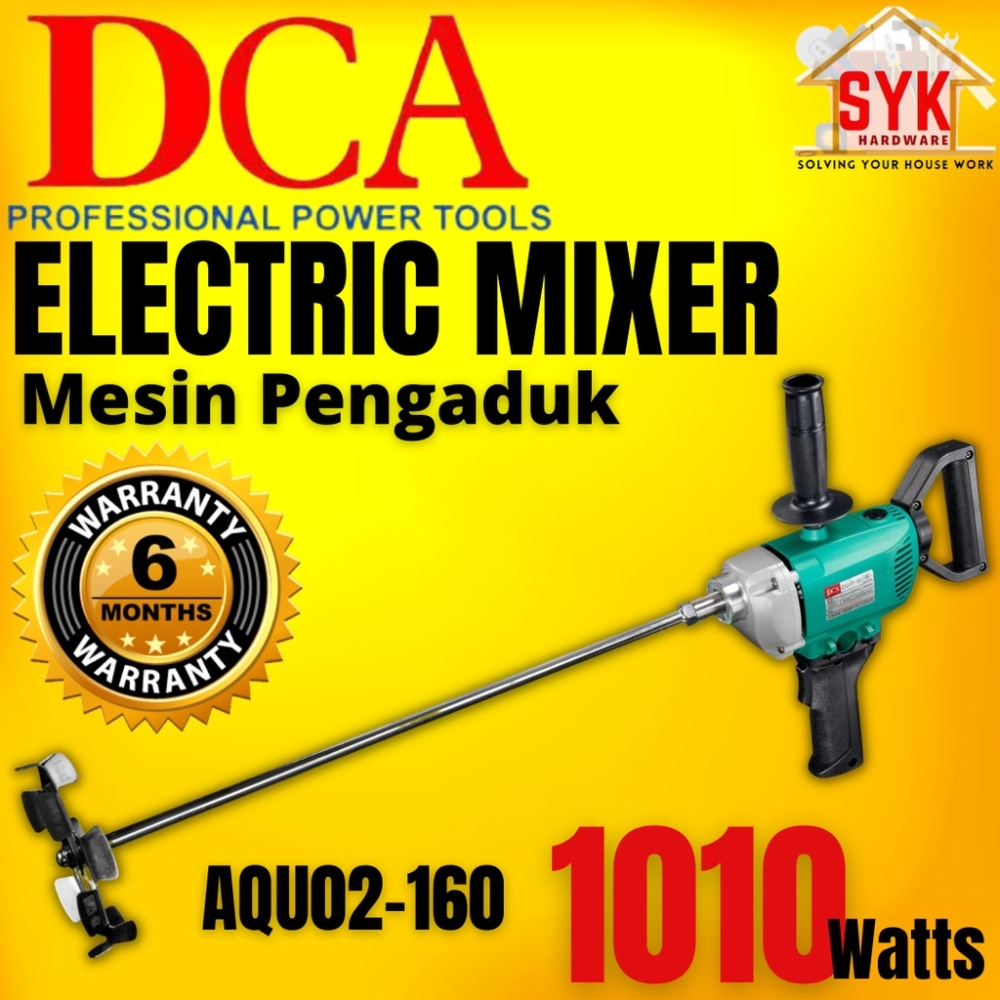 SYK DCA AQU02-160 (1010Watts) & AQU160B/AQU160 (800Watts) Electric Mixer  Mesin Pengaduk New Arrival Negeri Sembilan, Malaysia Supplier, Seller,  Provider, Authorized Dealer | JUN SENG TRADING & IRON WORKS