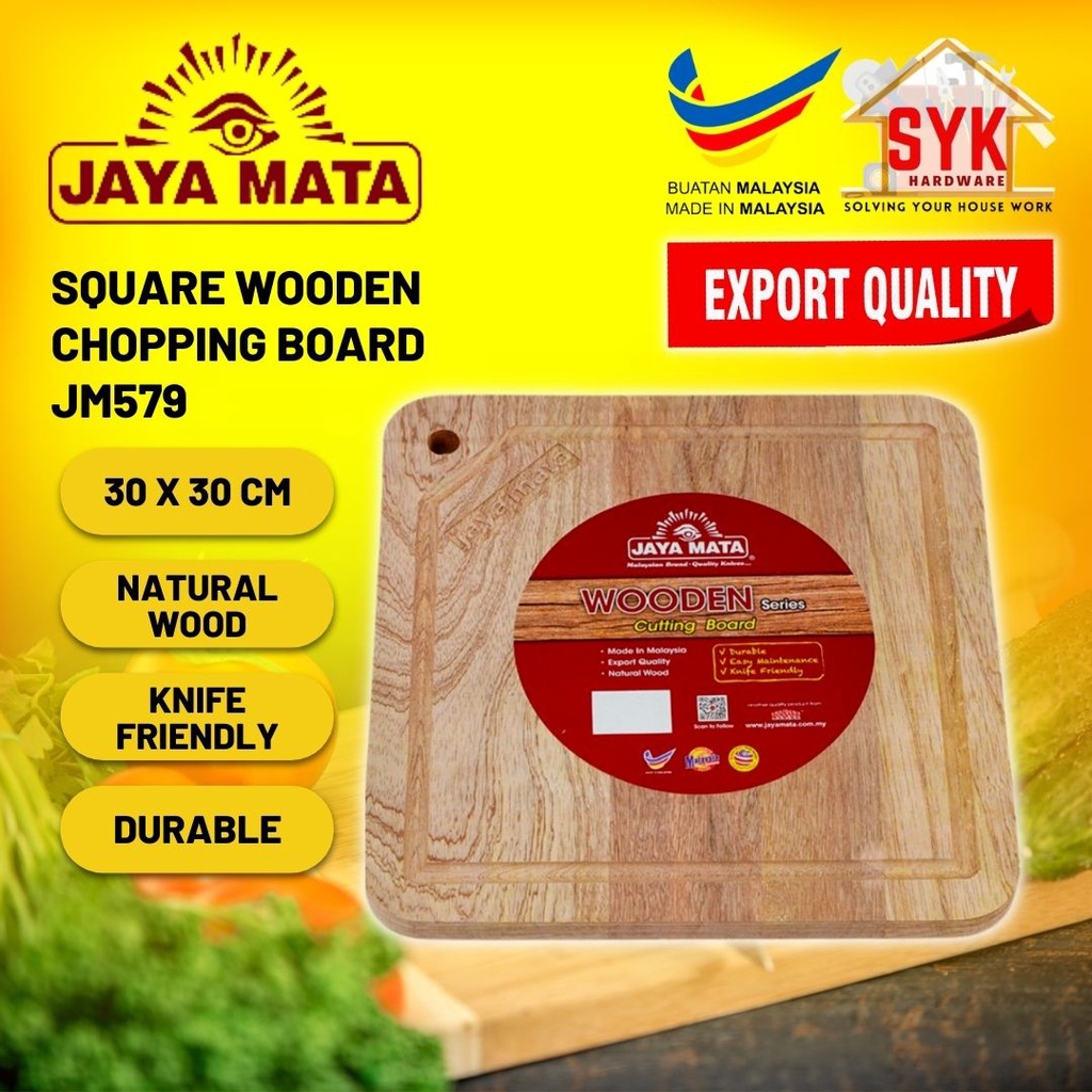 SYK JAYA MATA JM579 Square Wooden Chopping Board Wood Kitchen Utensil Kitchen Cutting Board Papan Pemotong Sayur Dapur