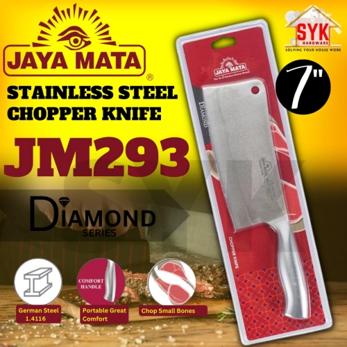 SYK Jaya Mata Jm293 7Inch 1Pcs Diamond Series Stainless Steel Chopper Knife Small Bones Chopper Knife Slicing Knife