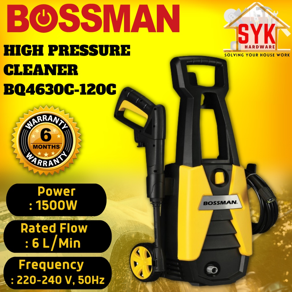 SYK Bossman BQ4630C-120C High Pressure Cleaner Water Jet Power Sprayer Car Washer Mesin Pump Cuci Kereta