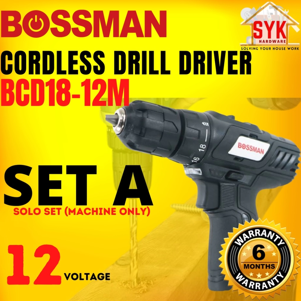 SYK Bossman Cordless Drill Driver BCD18-12M Power Tools Mini Drill