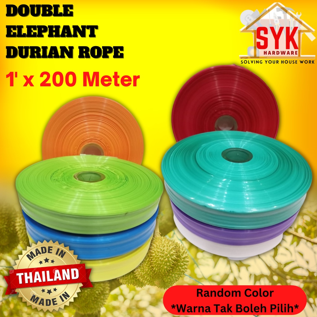 SYK Double Elephant Durian Rope 1 Inch x 200 Meter Support Tie Durian Tree Branches Rope Tali Ikat Durian