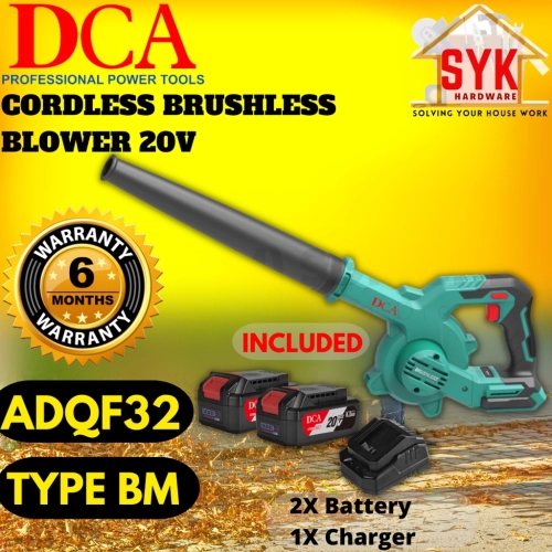 SYK DCA ADQF32 Cordless Brushless Blower Vacuum Cleaner Battery Leaf Blower Mesin Blower Bateri Sapu Daun