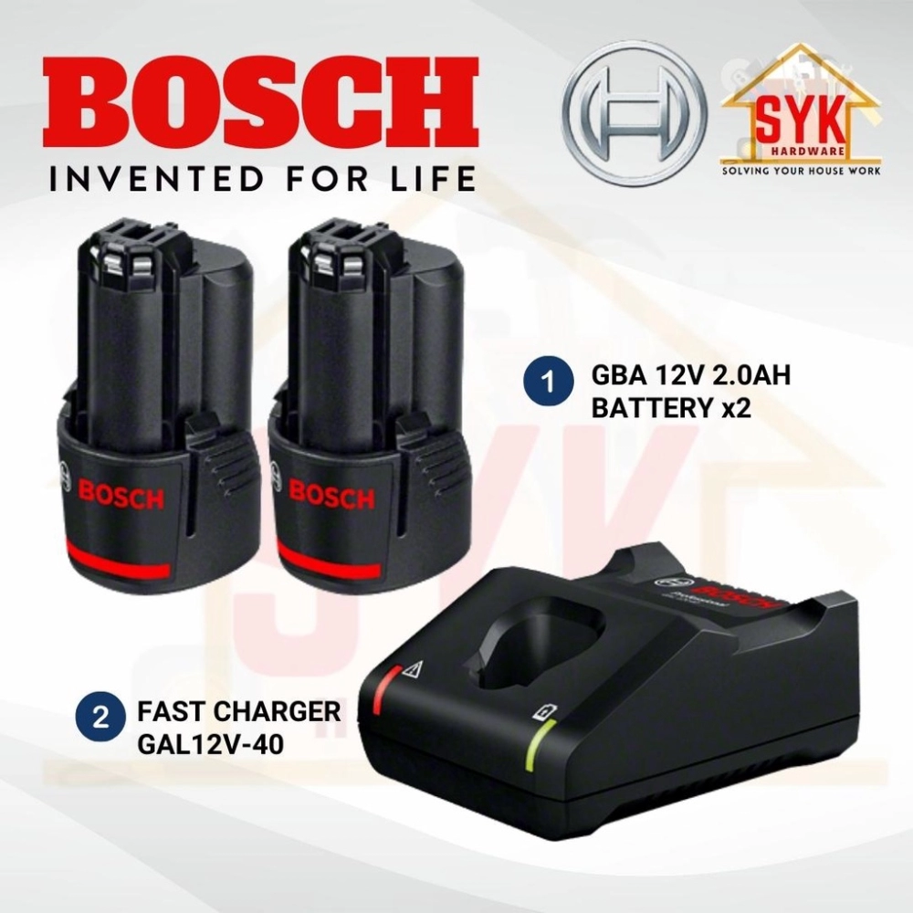 Pack 1 batterie GBA 12V 3.0Ah + GAL 12V-40 BOSCH