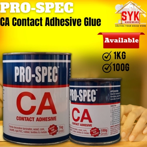 SYK PRO-SPEC CA Contact Adhesive Glue Gam Penampal Kusyen kereta Perabot Kasut ( 100 Gram / 1 Kilogram)