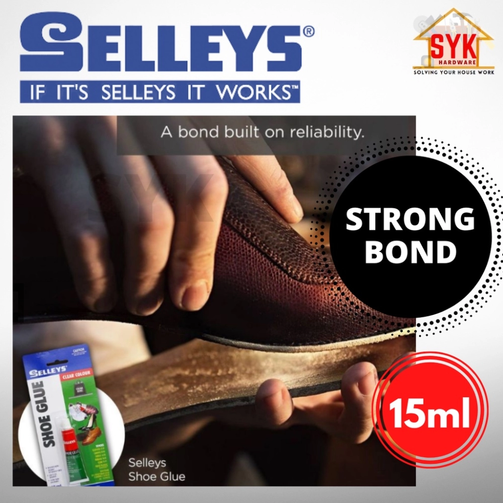 SYK SELLEYS Shoe Glue (15ml) Clear Colour Shoe Repair Kit Adhesive Super  Glue Strong Gam Kasut Kuat New Arrival Negeri Sembilan, Malaysia Supplier,  Seller, Provider, Authorized Dealer