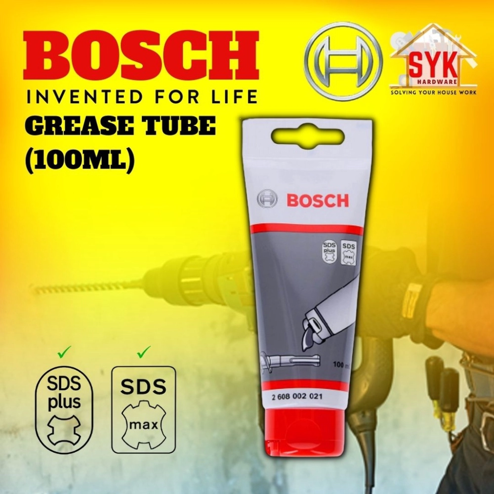 SYK Bosch Professional Grease Hacker Tube 100ml Grease Oil Minyak Grease Minyak Gris For Drill Bit - 2608002021