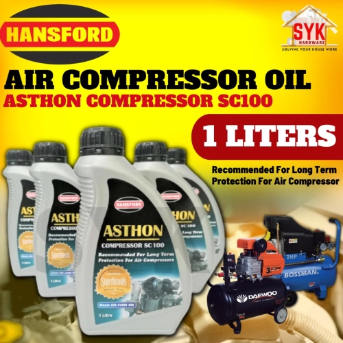 SYK Handsford Asthon Compressor SC100 (1 Liter) Air Compressor Oil Minyak Mesin Angin Compressor Minyak Compressor
