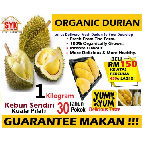 Durian Musang King 1KG Durian Frozen D24 Durian Khawin 1KG Durian Cendol 1KG Durian Tempoyak 三十年榴莲 30 Tahun Pokok Durian