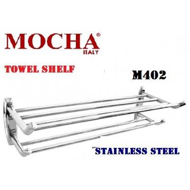 Mocha Bathroom Towel Shelf Stainless Steel M402 - 60cm