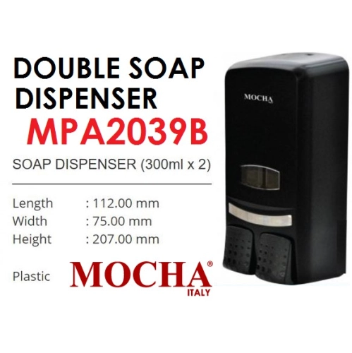 Mocha MPA2039B Soap Dispenser Penyebar Sabun (300 ml x 2)