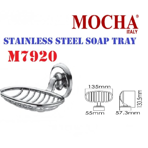 MOCHA M7920 Stainless Steel Soap Tray ( Chrome Finish )