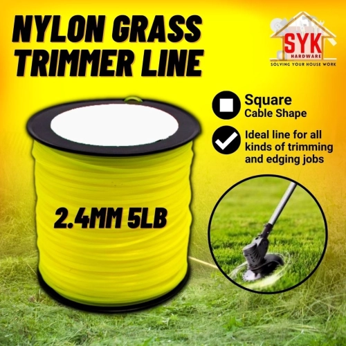 SYK Nylon Tali Mesin Rumput Heavy Duty Trimmer Line Grass Cutter Brush Cutter Accessories Trimmer Dawai Cable