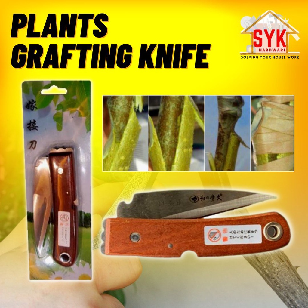 SYK Pisau Kahwin Pokok High Quality Professional Plants Grafting Knife Gardening Tools Folding Knife Pisau Durian