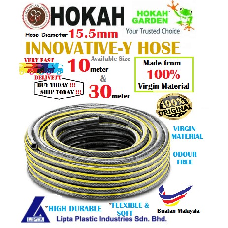 HOKAH Innovative-Y Garden Hose - 10Meter & 30Meter / HOKAH Ocean Blue Hose - 30meter( Made In Malaysia )