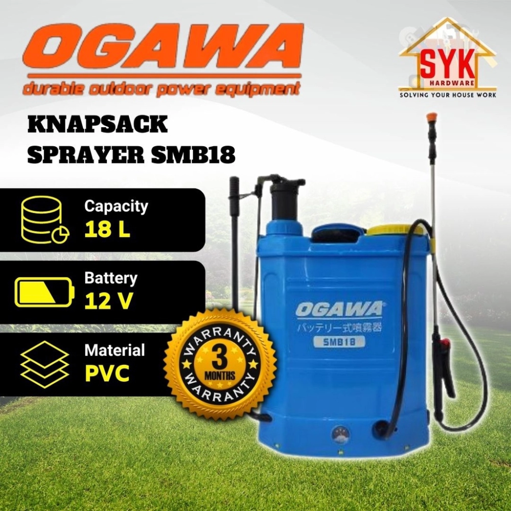 SYK OGAWA / HARZ Knapsack Sprayer 2 In 1 Electrical Battery And Manual ...