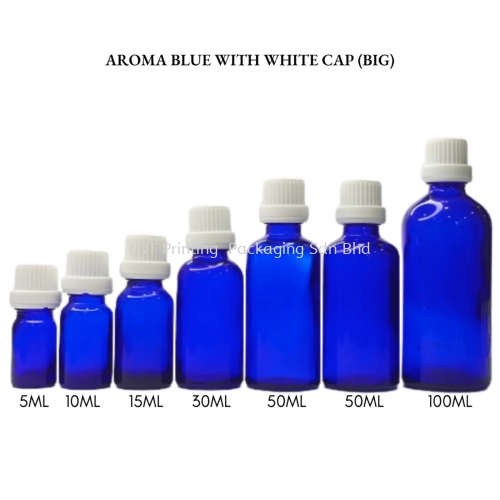 Aroma Blue Bottle with White Cap (BIG)