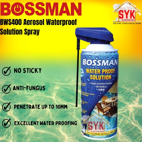 SYK BOSSMAN 400ml BWS400 Aerosol Water Proof Solution Spray Water Stop Water Repellent Nano Spray Waterproof