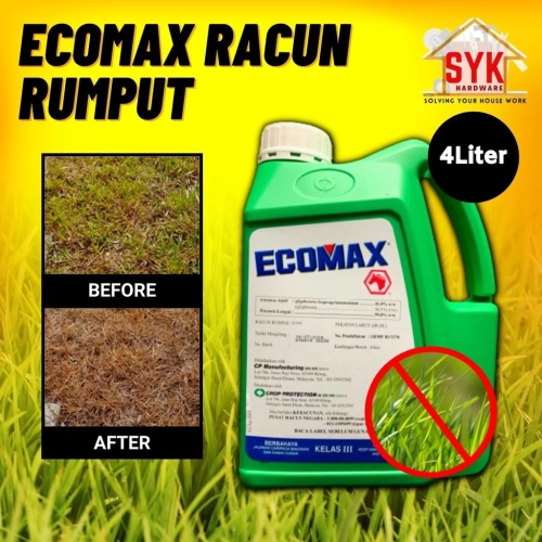 SYK Ecomax Glyphosate 41% (4 Liter) Racun Rumput Rumpai Dan Lalang Organik For Weed Gardening Herbicide 除草