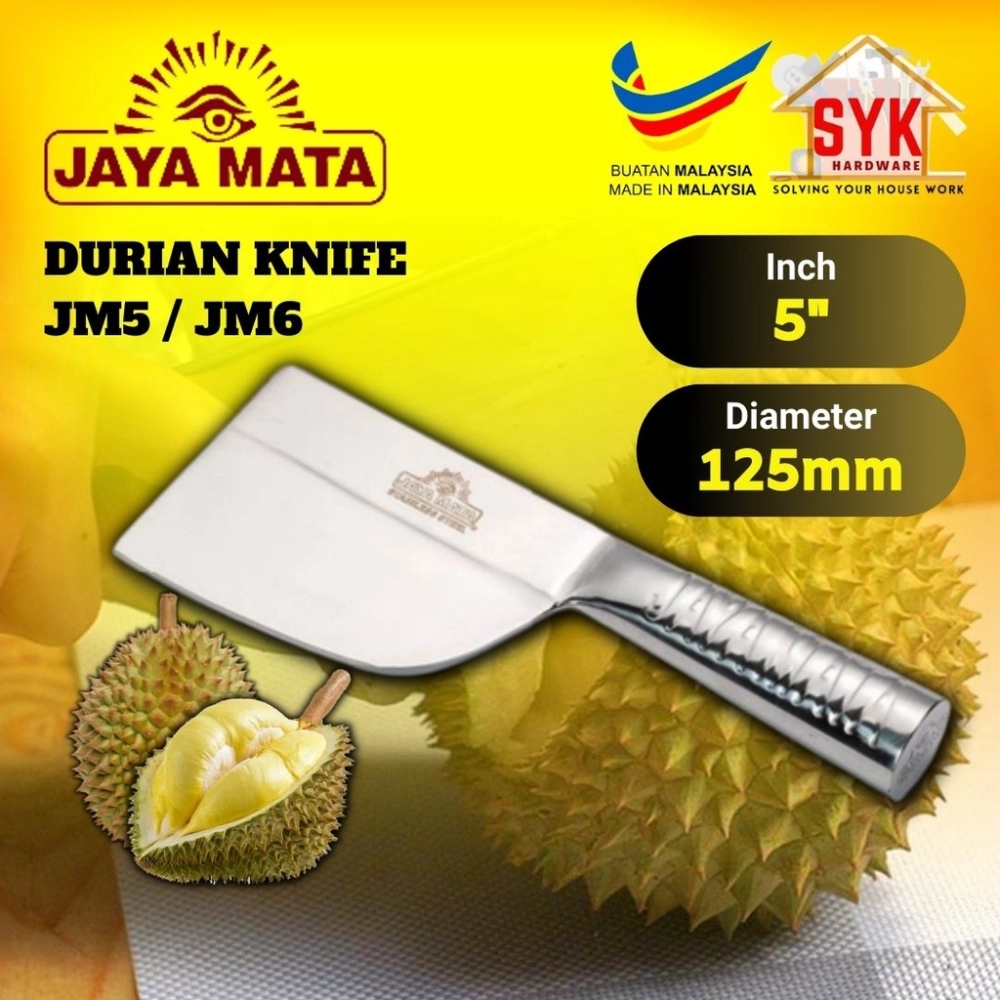 SYK Jaya Mata Stainless Steel Durian Knife (JM5/JM6) Kitchenware Kitchen Knife Pisau Durian Pisau Dapur