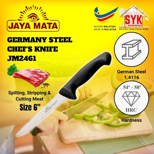 SYK JAYA MATA Germany Steel Chef Knife 6 Inch JM2461 Kitchen Knife Kitchenware Pisau Potong Daging Pisau Dapur
