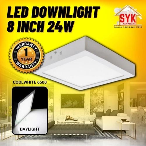 SYK 8 Inch 24W Square Down Light LED Ceiling Light Downlight Lighting Home Decor Ceiling Lights Lampu Siling Ceiling