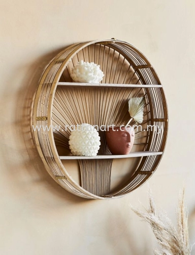 RATTAN ROUND SHELF