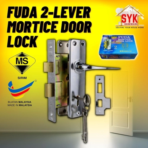 SYK Fuda 2 Lever Mortice Door Lock Mortice Level Handle Lock Latch Set Kunci Pintu Rumah Tombol Pintu 2 Lever 门锁