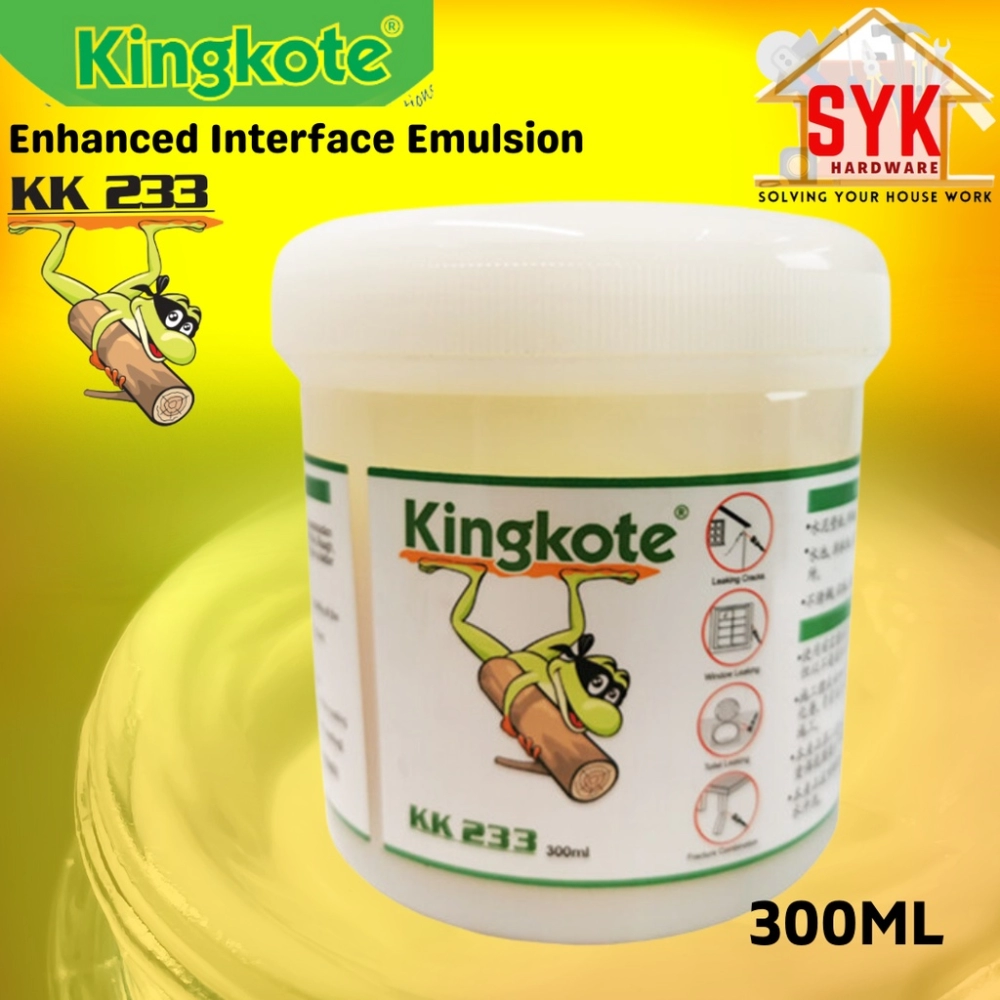 SYK KINGKOTE KK233 Waterproofing & Enhanced Interface Emulsion  Anti Leak Cat Kalis Air (PRIMER) - 300ml