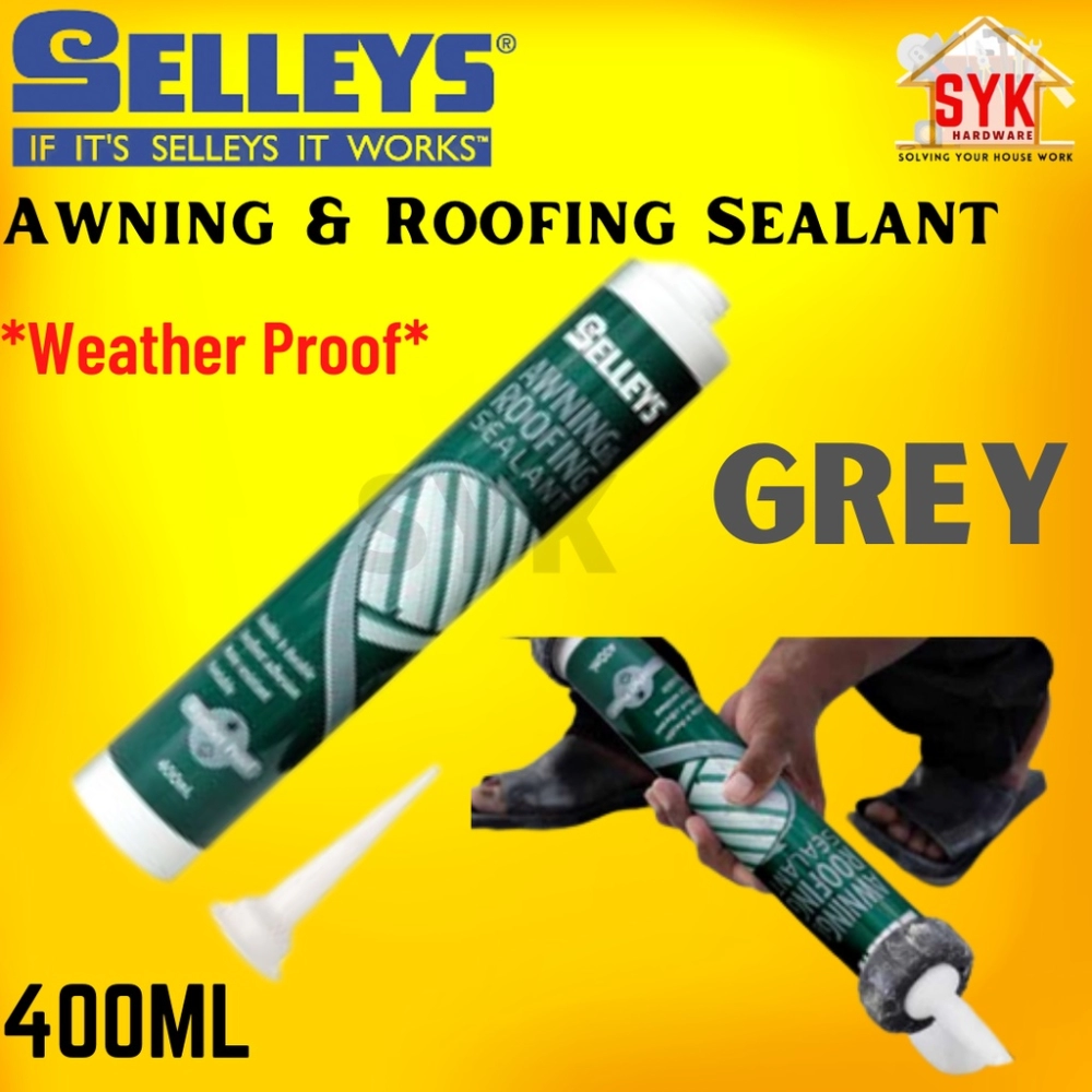 SYK Selleys Silicone Sealant 400ml For Awning Roof Leaking Waterproof Diy Tools Gam Penampal Atap Bocor