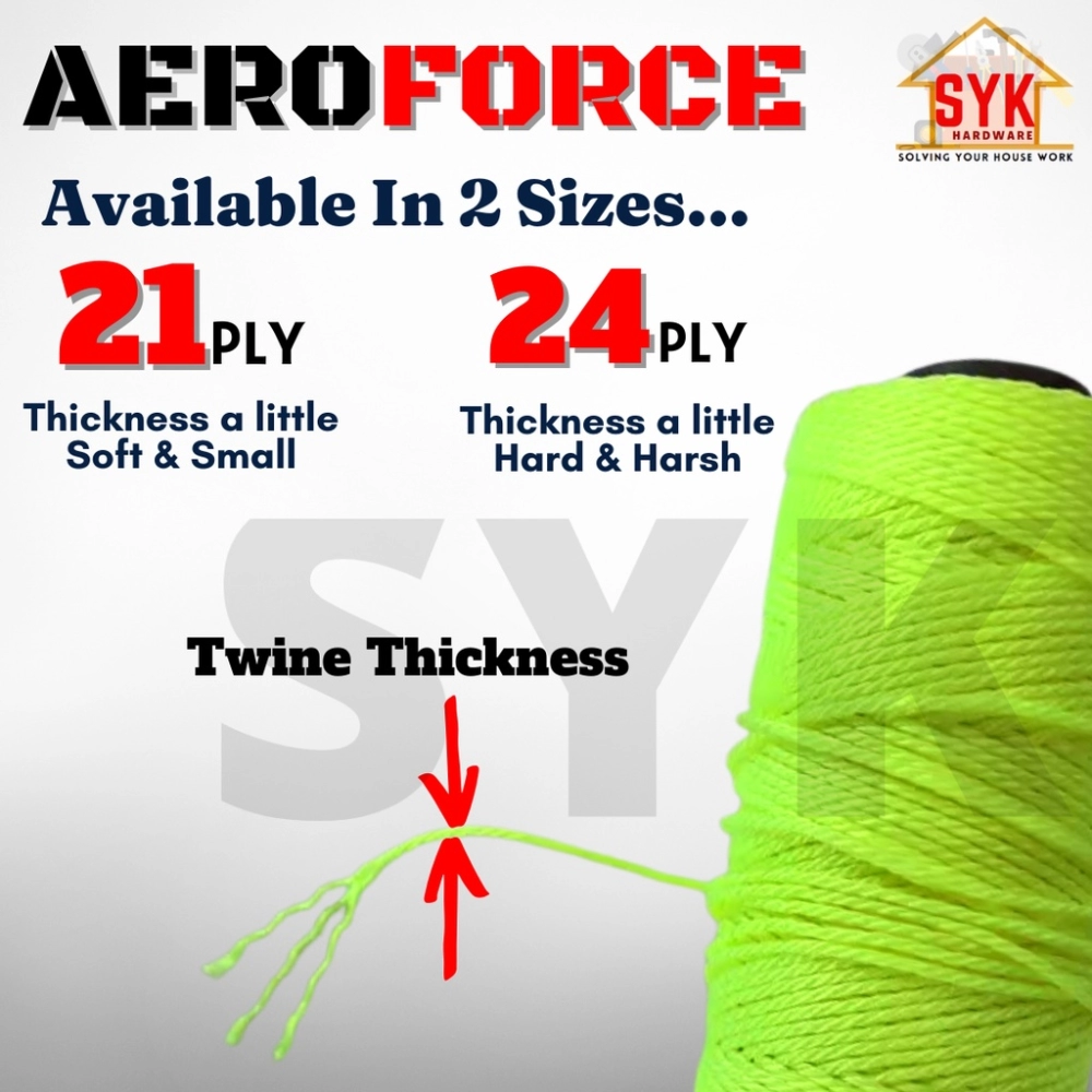 SYK 210D 21PLY 24PLY Fluorescent Green Nylon Twine Multipurpose