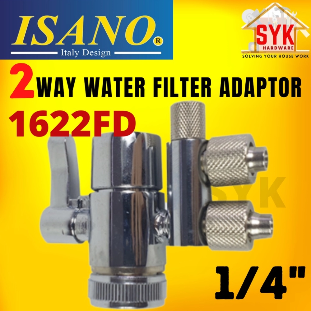 SYK Isano 1622FD 1/4 Inch Two Way Water Filter Adapter Purifier Sink Faucet Kitchen Faucets Water Filter Diverter Valve