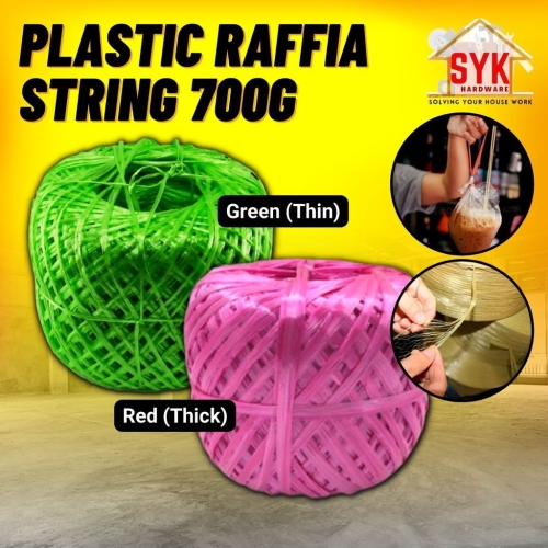 SYK Plastic Raffia String (Thick/Thin) 700g Raffia Rope Plastic