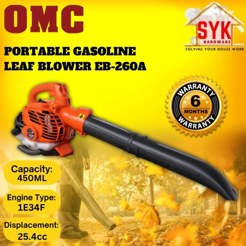 SYK OMC EB-260A Portable Gasoline Leaf Blower Machine Hand Blower Dust Blower Mesin Blower Sapu Daun