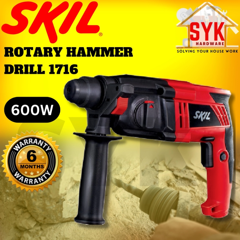 SYK SKIL 1716 Skil Rotary Hammer Drill Machine Electric Power Tools Mesin Gerudi Dinding Gerudi Elektrik