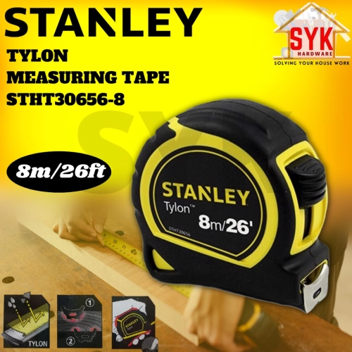 SYK Stanley STHT30656-8 Tylon Measuring Tape 8 Meter 26 Feet Tape Measure Pita Pengukur Tape Ukur 拉尺