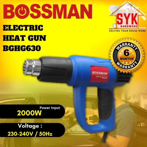 SYK Bossman BGHG630 Electric Heat Gun Hot Air Gun Paint Glue Stricker Remover Machine Pistol Gam Panas