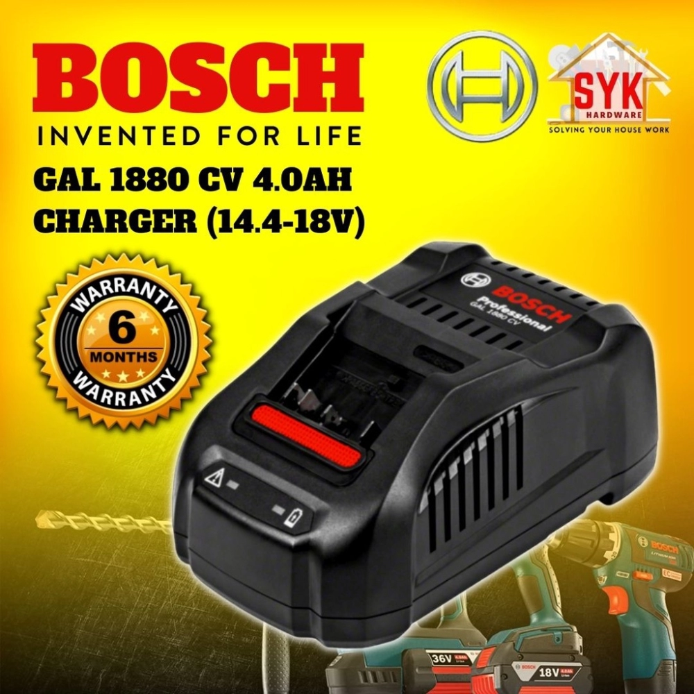 SYK Bosch GAL 1880 CV 4.0Ah Professional Charger 14.4-18V Battery Bosch  Charger Pengecas Bateri Cas Bateri - 1600A00B8H Home & Livings Tools & Home  Improvement Negeri Sembilan, Malaysia Supplier, Seller, Provider, Authorized
