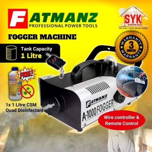 SYK FATMANZ Fogger Machine A1000 Fogging Machine Disinfectant Spray Disinfectant Fogger Penyembur Sanitizer (Free Gift)