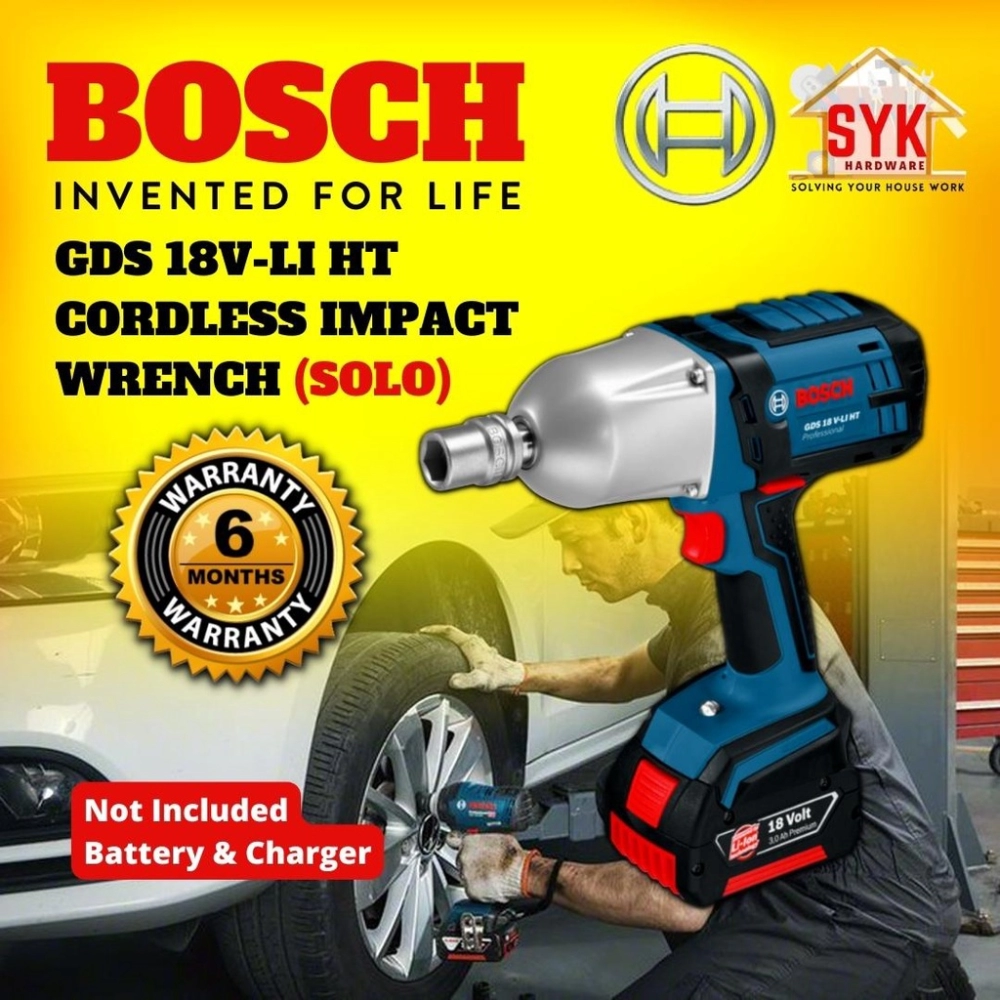 SYK Bosch GDS 18V-LI HT Solo Bosch Impact Wrench Cordless Impact Drill  Power Tools Heavy Duty - 06016A4001 Home & Livings Tools & Home Improvement  Others Negeri Sembilan, Malaysia Supplier, Seller, Provider,